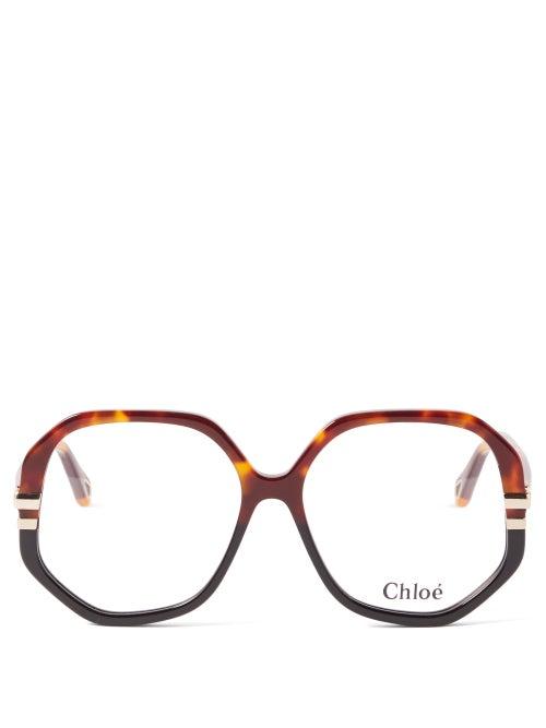Chlo - West Acetate Glasses - Womens - Brown Multi