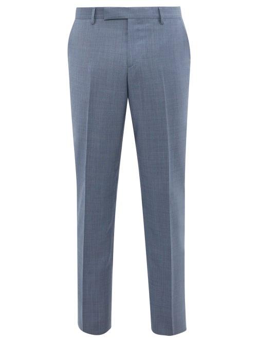 Matchesfashion.com Paul Smith - Soho Fit Wool Twill Trousers - Mens - Blue