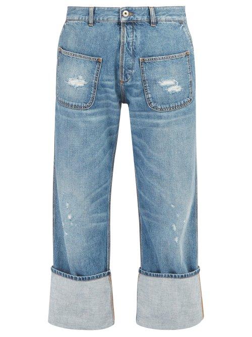 Matchesfashion.com Loewe - X Charles Rennie Mackintosh Distressed Jeans - Mens - Blue