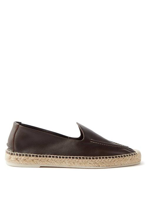 Hereu - Senyor Leather Espadrilles - Mens - Dark Brown