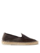 Hereu - Senyor Leather Espadrilles - Mens - Dark Brown
