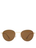 Matchesfashion.com Mykita - Eito Round Frame Metal Sunglasses - Mens - Gold