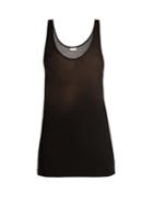 Saint Laurent Scoop-neck Sheer-jersey Tank Top