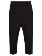 Matchesfashion.com Rick Owens - Astaires Cropped Wool Trousers - Mens - Black