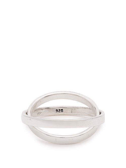 Matchesfashion.com Title Of Work - Rotating Nestled Sterling Silver Ring - Mens - Silver