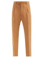 Matchesfashion.com Umit Benan B+ - Andy Pleated Twill Suit Trousers - Mens - Brown