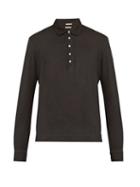 Matchesfashion.com Massimo Alba - Watercolour Dyed Polo Shirt - Mens - Black
