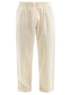 Matchesfashion.com Pro - Drawstring-waist Linen-twill Trousers - Mens - Cream