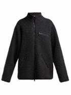 Matchesfashion.com Raey - Oversized Zip Through Fleece Jacket - Womens - Navy