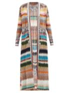 Missoni - Zigzag-intarsia Mesh Coat - Womens - Multi