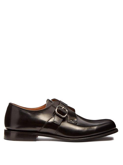 Matchesfashion.com Church's - Baycliff Monk Strap Leather Shoes - Mens - Black