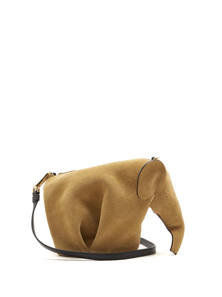 Loewe Elephant Mini Suede Cross-body Bag