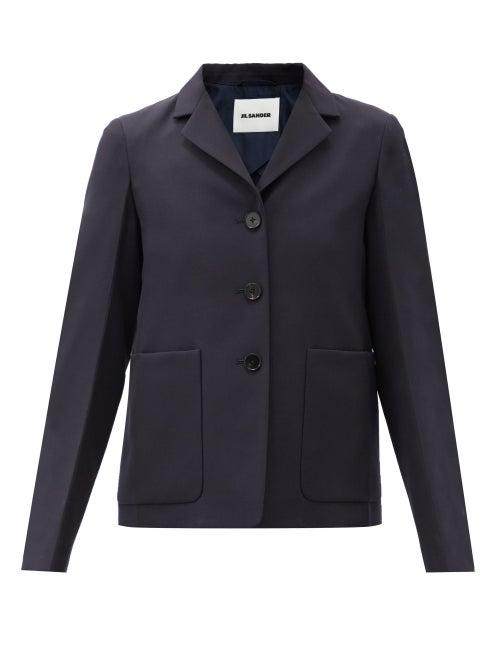 Matchesfashion.com Jil Sander - Single-breasted Wool Jacket - Womens - Navy