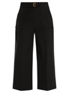 Redvalentino Buckle-detail Wide-leg Cropped Trousers