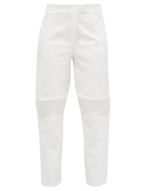 Matchesfashion.com Stella Mccartney - Faux-leather Biker Trousers - Womens - White