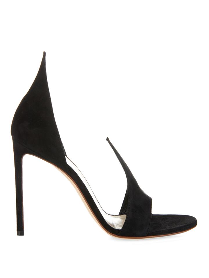 Francesco Russo Open-toe Suede Pumps