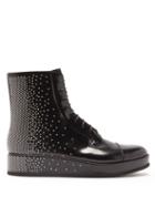 Noir Kei Ninomiya - X Church's Studded Leather Boots - Womens - Black
