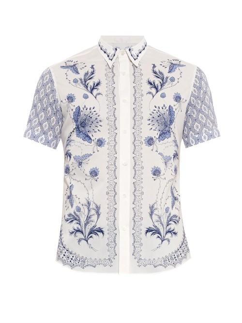 Alexander Mcqueen Bandana-print Short-sleeved Shirt