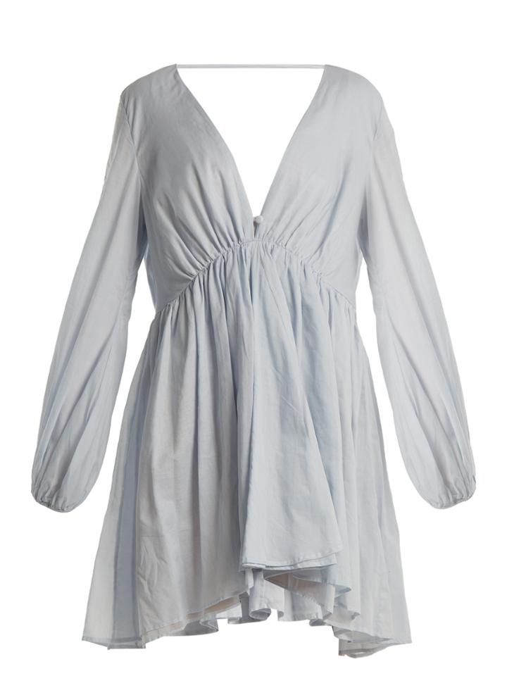 Kalita Aphrodite Deep V-neck Cotton-voile Dress