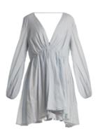 Kalita Aphrodite Deep V-neck Cotton-voile Dress