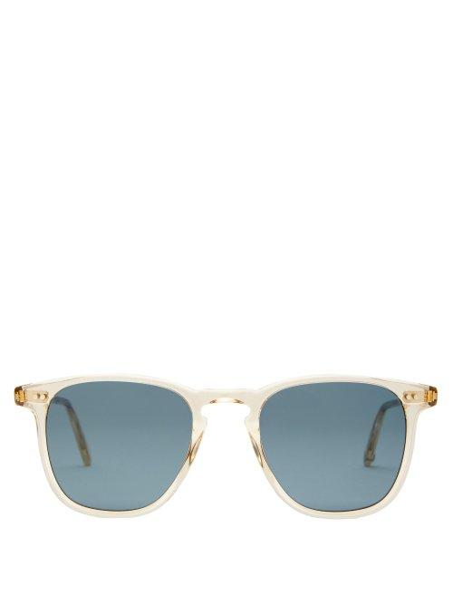 Matchesfashion.com Garrett Leight - Brooks Round Acetate Sunglasses - Mens - Clear
