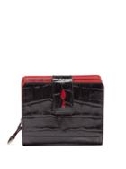Christian Louboutin - Paloma Mini Logo-plaque Leather Wallet - Womens - Black