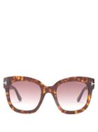 Matchesfashion.com Tom Ford Eyewear - Beatrix Acetate Sunglasses - Womens - Tortoiseshell