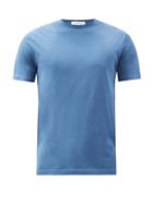 Matchesfashion.com Sunspel - Crew-neck Cotton-jersey T-shirt - Mens - Dark Blue