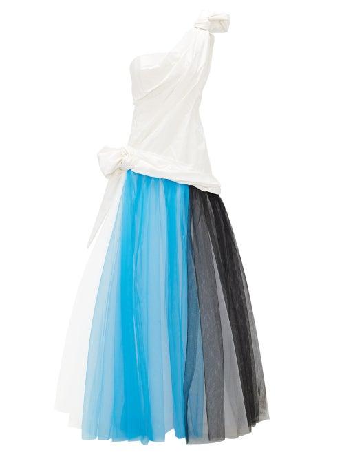 Matchesfashion.com Rodarte - Tulle And Silk-blend Taffeta Gown - Womens - White Multi