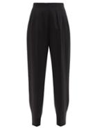 Jil Sander - Front-crease Wool-blend Twill Wide-leg Trousers - Womens - Black