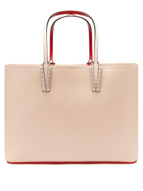 Matchesfashion.com Christian Louboutin - Cabata Grained Leather Tote - Womens - Light Pink