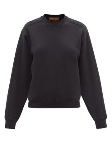 Ladies Activewear Vaara - Aurora Panelled Cotton-blend Sweatshirt - Womens - Black