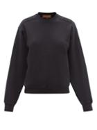 Ladies Activewear Vaara - Aurora Panelled Cotton-blend Sweatshirt - Womens - Black