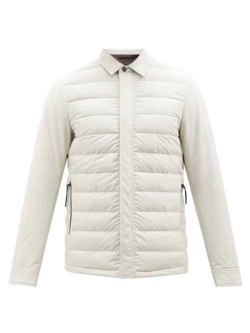 Ermenegildo Zegna - Stratos Quilted-down Jacket - Mens - Tan