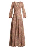 Etro Paisley-print Bead-embellished Silk Gown