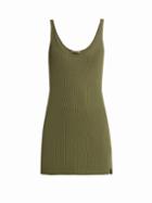 Matchesfashion.com Bottega Veneta - Extra Long Rib Knitted Cashmere Tank Top - Womens - Khaki
