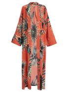 Adriana Degreas Floral-print Silk Crepe De Chine Cover-up