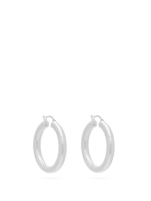 Matchesfashion.com Bottega Veneta - Sterling-silver Hoop Earrings - Womens - Silver