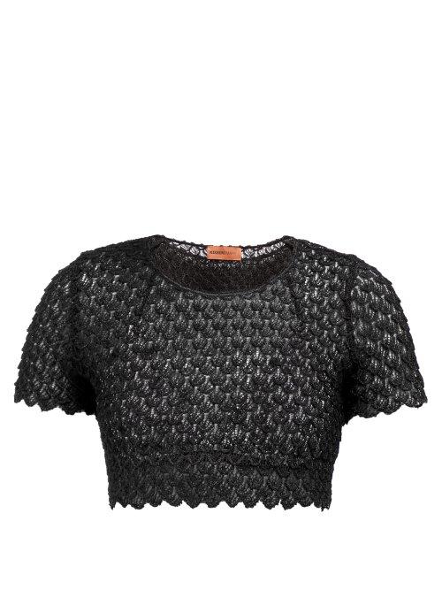 Matchesfashion.com Missoni Mare - Lace Knitted Crop Top - Womens - Black