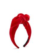 Matchesfashion.com Benot Missolin - Knotted Velvet Headband - Womens - Red