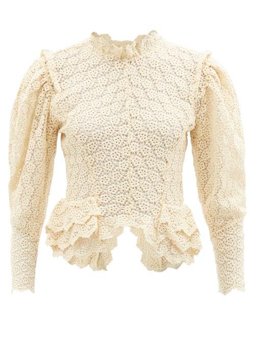 Isabel Marant - Ginytea Cotton Guipure-lace Blouse - Womens - Cream
