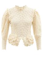 Isabel Marant - Ginytea Cotton Guipure-lace Blouse - Womens - Cream