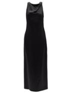 Matchesfashion.com La Collection - Gwyneth Silk-satin Maxi Dress - Womens - Black