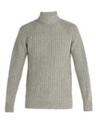 Matchesfashion.com Officine Gnrale - Lambswool Roll Neck Sweater - Mens - Grey