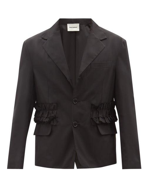 Molly Goddard - Helmut Frilled Twill Blazer - Mens - Black