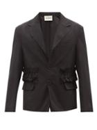 Molly Goddard - Helmut Frilled Twill Blazer - Mens - Black