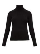 Matchesfashion.com Balenciaga - High Neck Rib Knitted Sweater - Womens - Black