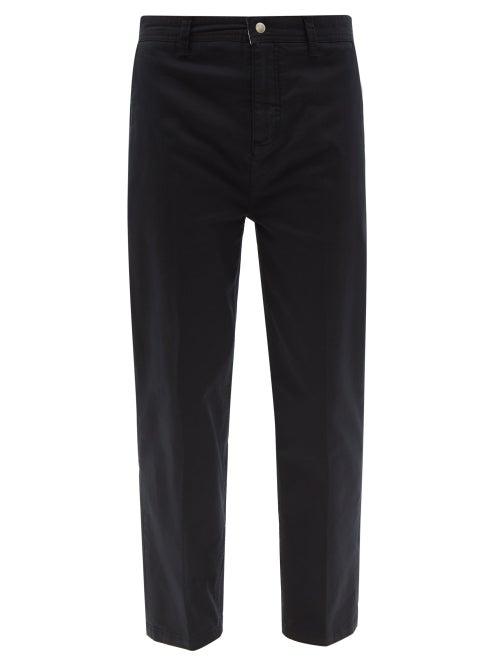 Matchesfashion.com Frame - Cotton-blend Twill Slim-leg Chino Trousers - Mens - Black
