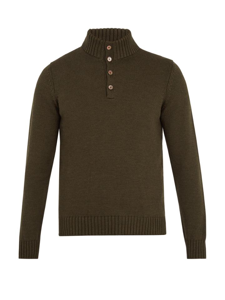Zanone Half-button Wool Sweater