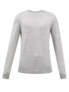 Raey - Mercerized Merino Wool Crew-neck Sweater - Mens - Light Grey